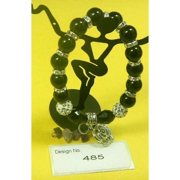 Amethyst Gemstone-Energy Jewelry-Fashion Stretch-Bracelet-Beaded- Charms -485 - Picture 4 of 6